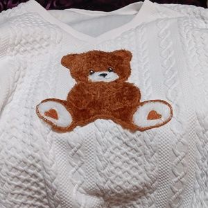 Super cute teddy bear sweater
